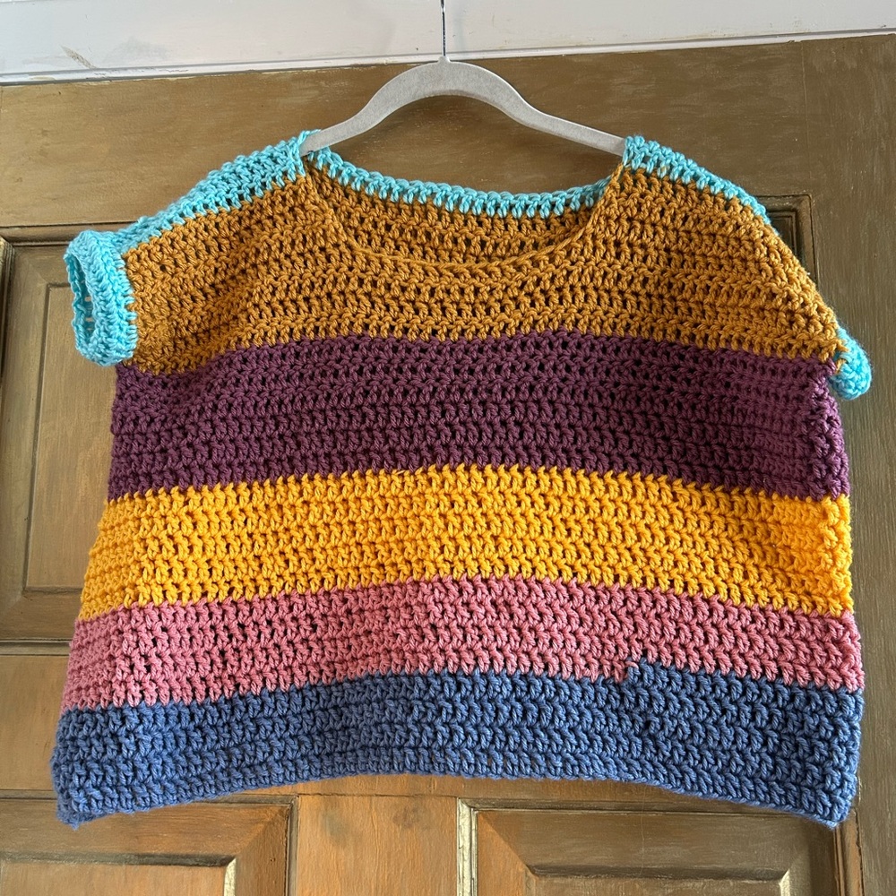 Crochet tee shirt sweater - Picture 4 of 6